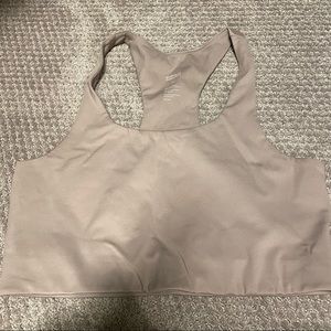 Girlfriend Collective Paloma Bra Crop in Tan